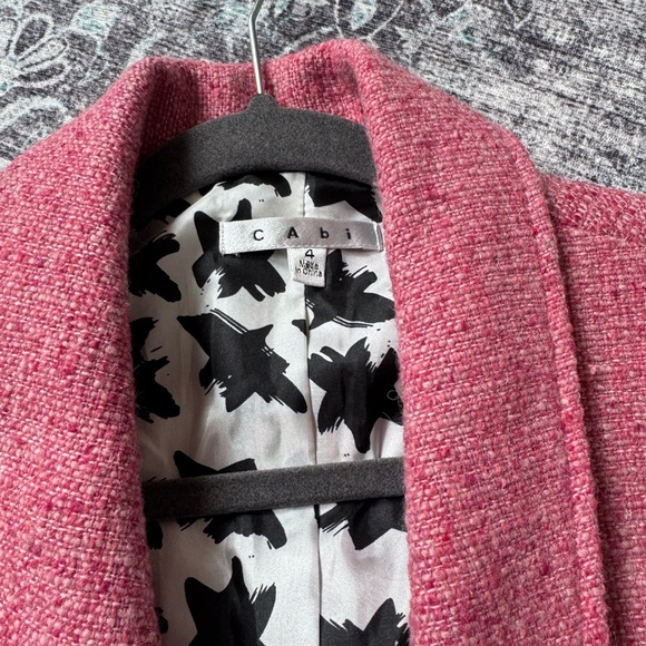 CAbi Pink Trench Coat with Gold Buttons Sz 4 - Picture 4 of 6